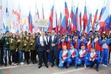 Первомайская демонстрация в честь праздника Весны и Труда